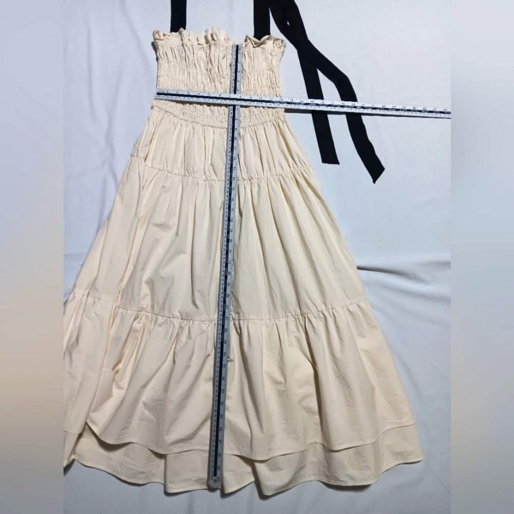 Ciao Lucia Cream Dress with Black Straps - Picture 5 of 9